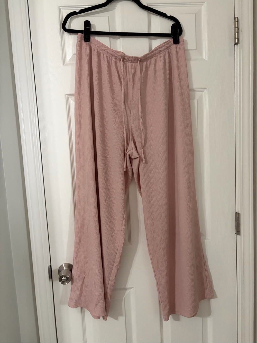 H&M Ribbed Lounge Pants in Light Pink